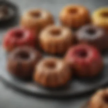 Delicious array of baked goods made with half bundt pan