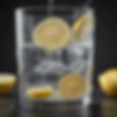 Refreshing Water Infused with Lemon Refreshing glass of water with lemon slices