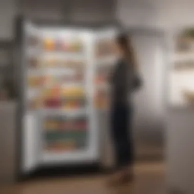 Consumer Reviews on Affordable Refrigerators User reviewing fridge options online