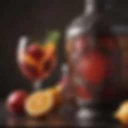 A beautifully crafted sangria container showcasing intricate designs.