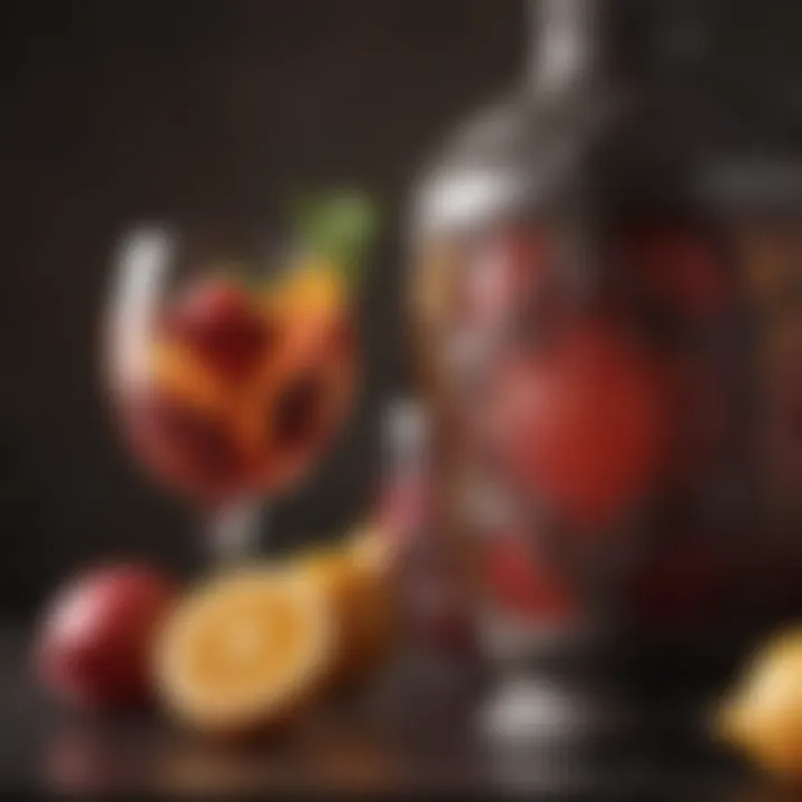 A beautifully crafted sangria container showcasing intricate designs.