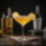 Classic Sidecar Cocktail Garnished with Lemon Twist