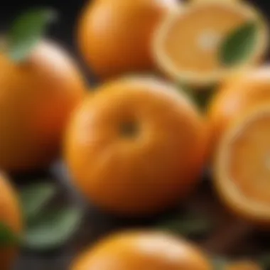 Close-up of a freshly harvested orange