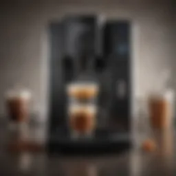 Sleek design of a modern single serve coffee maker