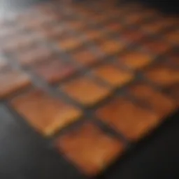 A close-up of a heat resistant mat showcasing its texture and durability.