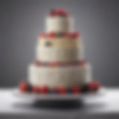 An Elegant Wedding Cake Preserved Elegant wedding cake in a freezer container
