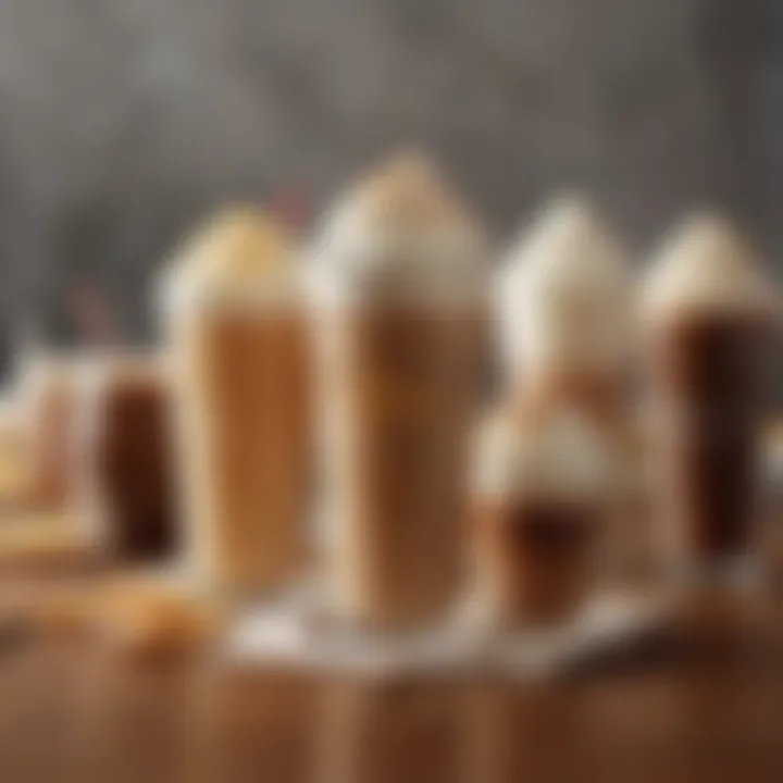 A selection of McDonald's beverages showcasing the featured Café Latte among other coffee options.