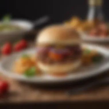 An elegant plate presentation of gourmet tasty joes, highlighting modern culinary artistry.