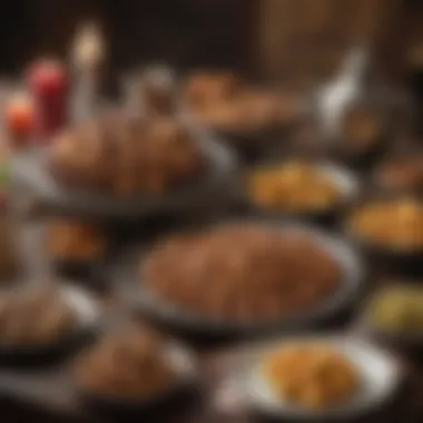 Culinary Delights for Sharing A beautifully arranged table featuring festive treats