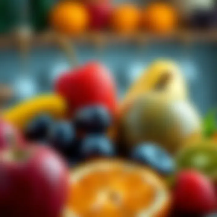 A selection of seasonal fruits beautifully presented