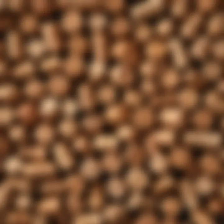 Different types of vacuum corks arranged for comparison