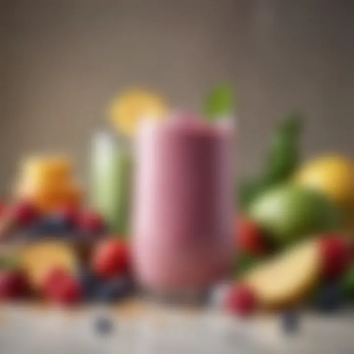 A close-up of a nourishing smoothie packed with ingredients that promote collagen production