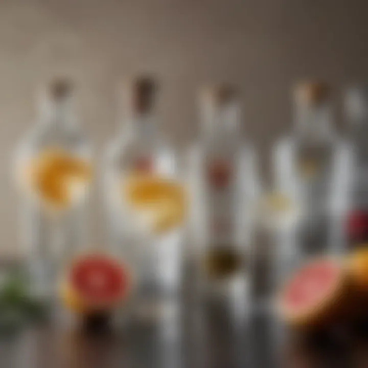 An assortment of expertly crafted vodka and citrus drinks served in elegant glassware