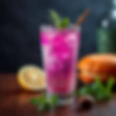 Garnishing Vodka: A Visual Delight A vibrant vodka cocktail garnished with herbs