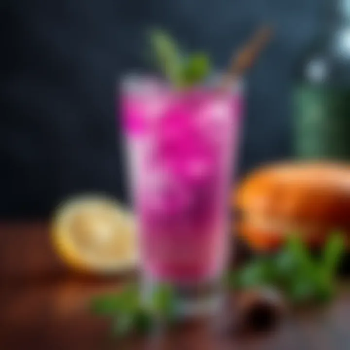 Garnishing Vodka: A Visual Delight A vibrant vodka cocktail garnished with herbs