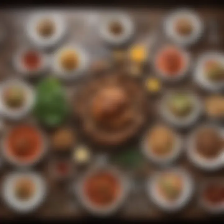 A beautifully arranged table with dishes inspired by the Watkins Cookbook