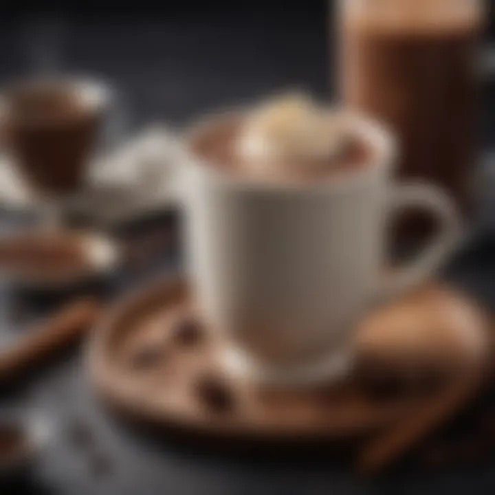 Rich, creamy hot chocolate in an elegant mug