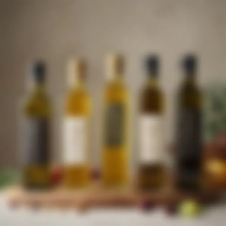 A selection of premium olive oils from William Sonoma displayed elegantly