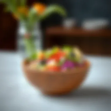 A vibrant salad featuring young Thai coconut as a key ingredient.