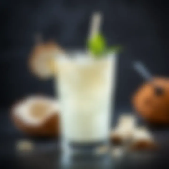 A refreshing beverage made with young Thai coconut water.