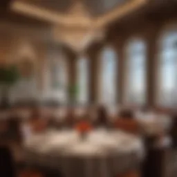 Dazzling dining ambiance showcasing luxurious interiors