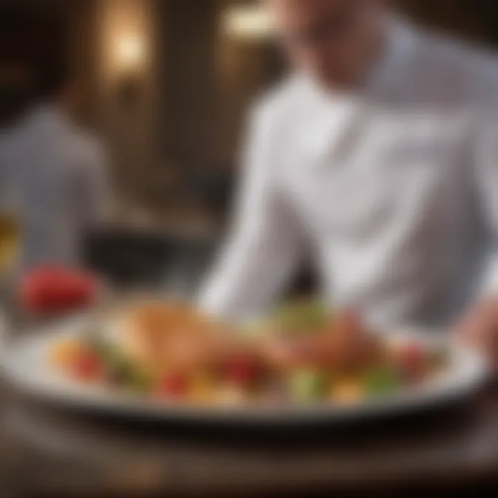 Exquisite gourmet dish artfully presented