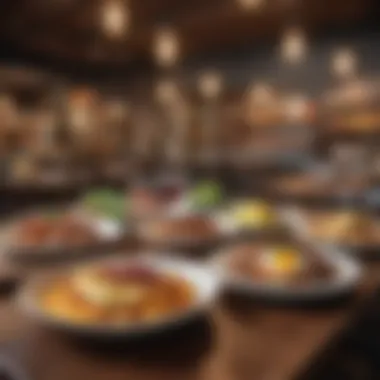 Keto-Friendly Restaurant An inviting restaurant setting with keto-friendly menu items displayed