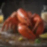 Fresh live lobster in a tank