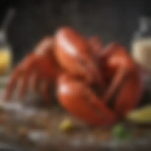 Fresh live lobster in a tank