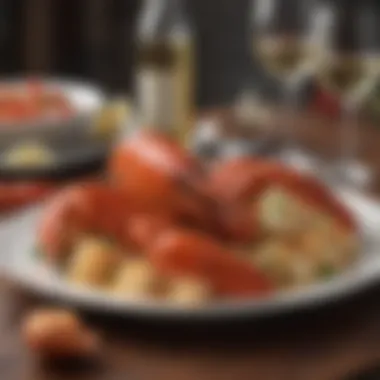 Lobster dish paired with white wine