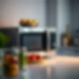 Compact microwave in a modern kitchen setting