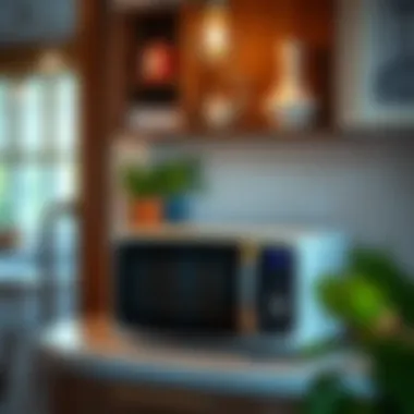 Aesthetically Pleasing Microwave for Apartment Living Stylish microwave design blending with interior decor