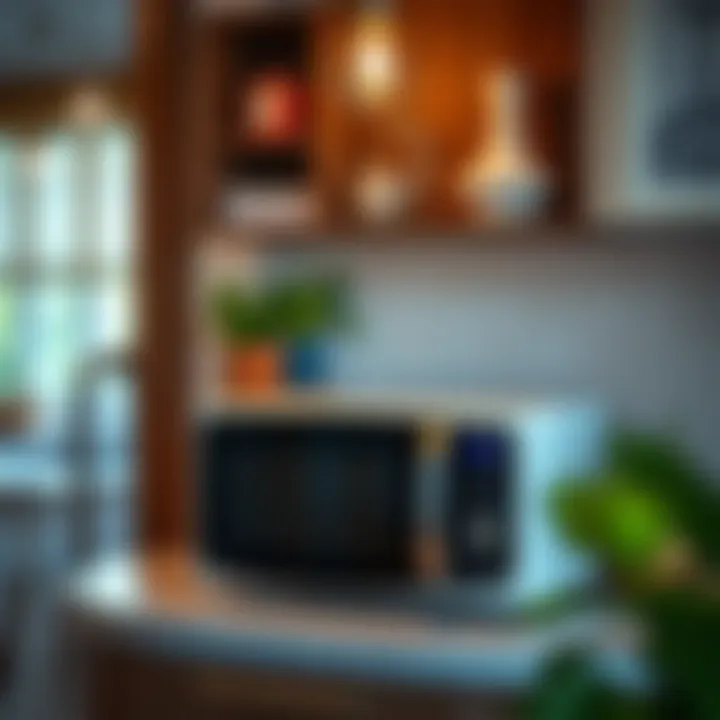 Aesthetically Pleasing Microwave for Apartment Living Stylish microwave design blending with interior decor
