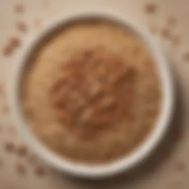 A beautifully arranged plate of whole grains and nuts