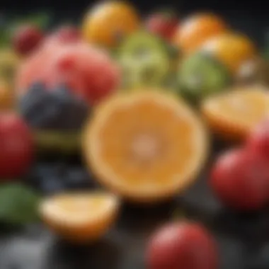 Vibrant Fruits for Freezing Nutrient-rich fruits prepared for preservation