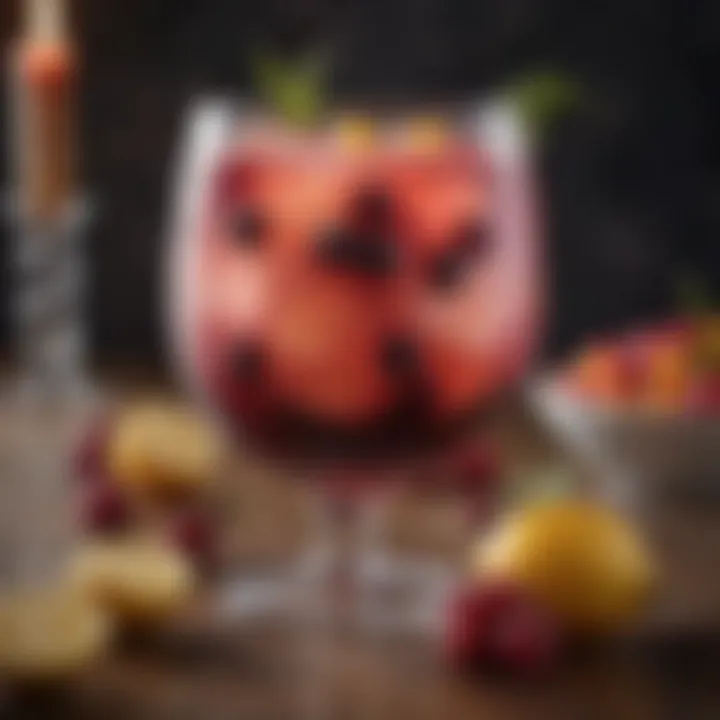 Elegant presentation of frozen sangria at a gathering