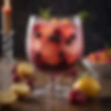 Stunning Centerpiece for Social Gatherings Elegant presentation of frozen sangria at a gathering