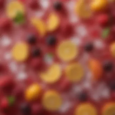 Vibrant Ingredients for a Flavorful Experience Colorful array of ingredients for frozen sangria