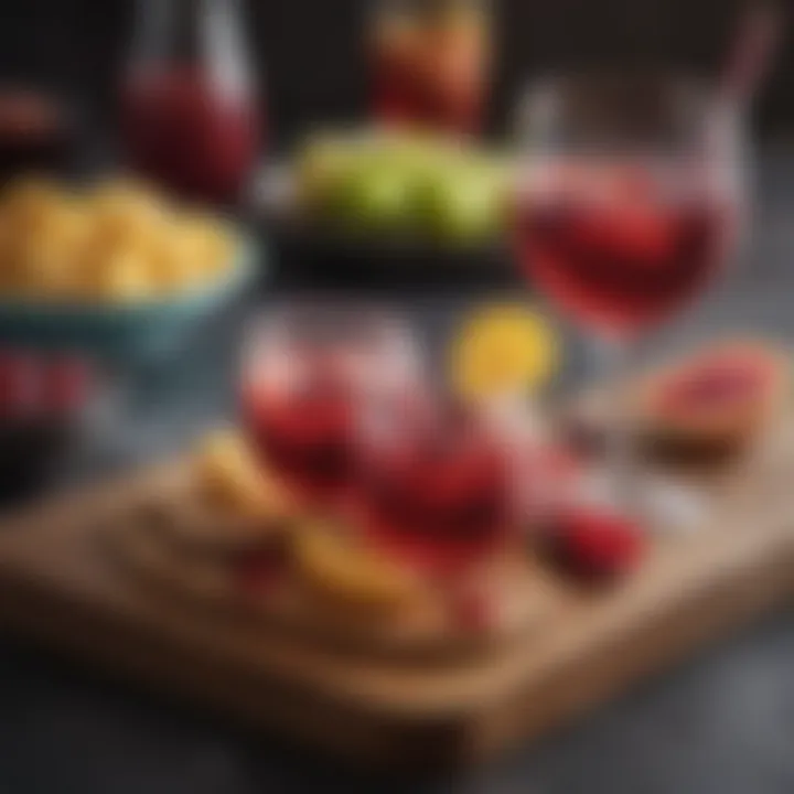 Frozen sangria served alongside delicious tapas