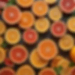 Vibrant selection of citrus fruits known for their vitamin C content.