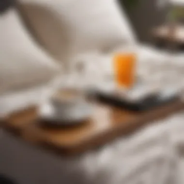 Stylish Lap Desk for Convenience Stylish lap desk with a cup of tea
