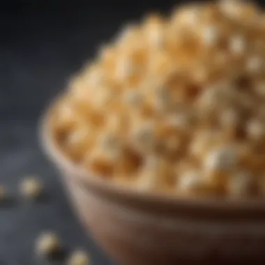 Gourmet Alternatives to Traditional Popcorn Close-up of gourmet keto popcorn alternatives in a bowl