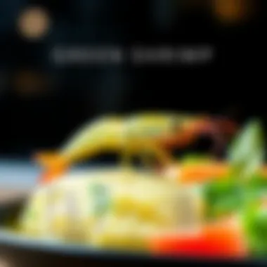 A nutrient chart highlighting the benefits of green shrimp.