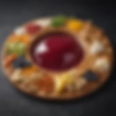 Ingredients for Halo Flavour Harmony Artistic arrangement of ingredients showcasing halo flavour combinations