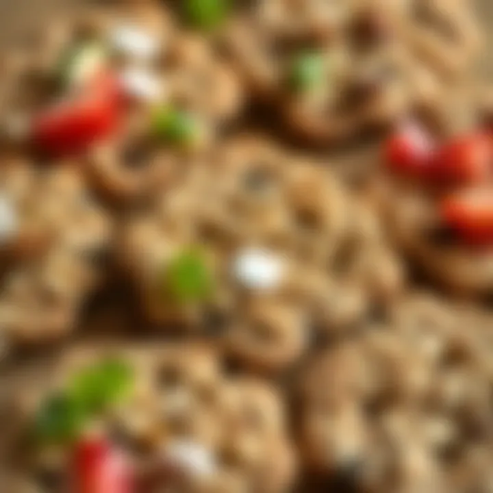 Whole Grain and Seed-Infused Crackers Close-up of whole grain and seed-based crackers with toppings