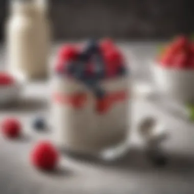 Chia Seed Pudding with Berries A vibrant chia seed pudding topped with fresh berries