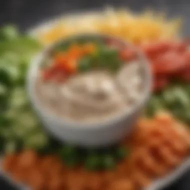 Healthy Dips and Vegetables for Movie Snacking Healthy keto dips and vegetables for a crunchy movie snack experience