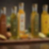 A selection of healthy cooking oils in attractive bottles