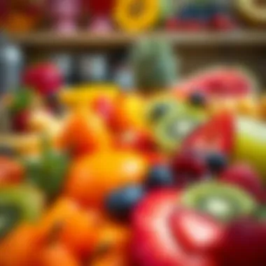 Vibrant Fruit Selections for Snacking Fresh fruit platter with colorful variety