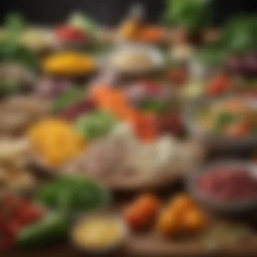 A colorful array of ingredients highlighting the freshness of Hello Fresh meal kits